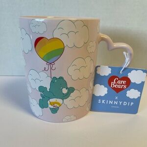 Care Bears Skinny Dip Tall Mug Pink Wish Bear With Heart Handle NEW